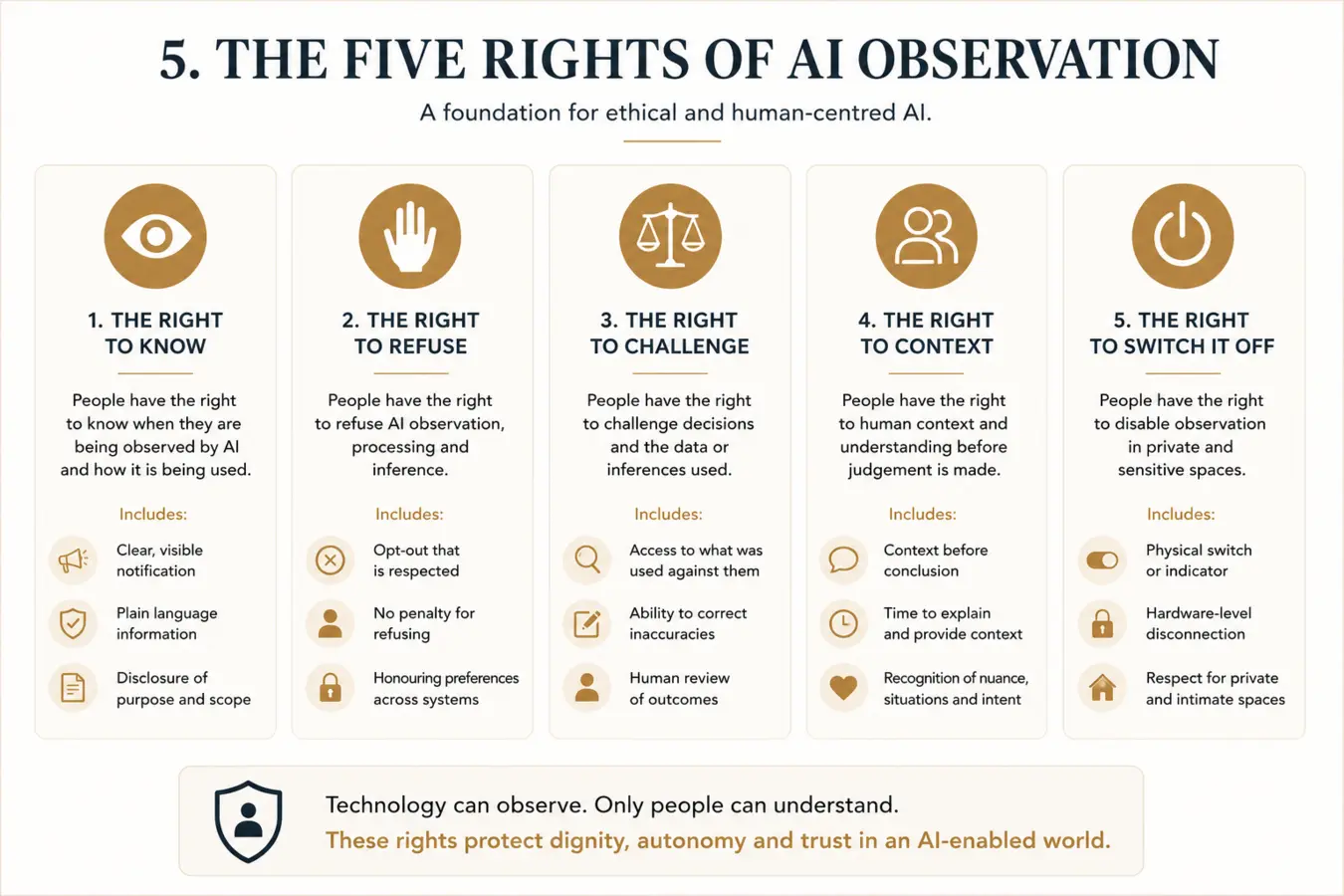 The five rights of AI observation