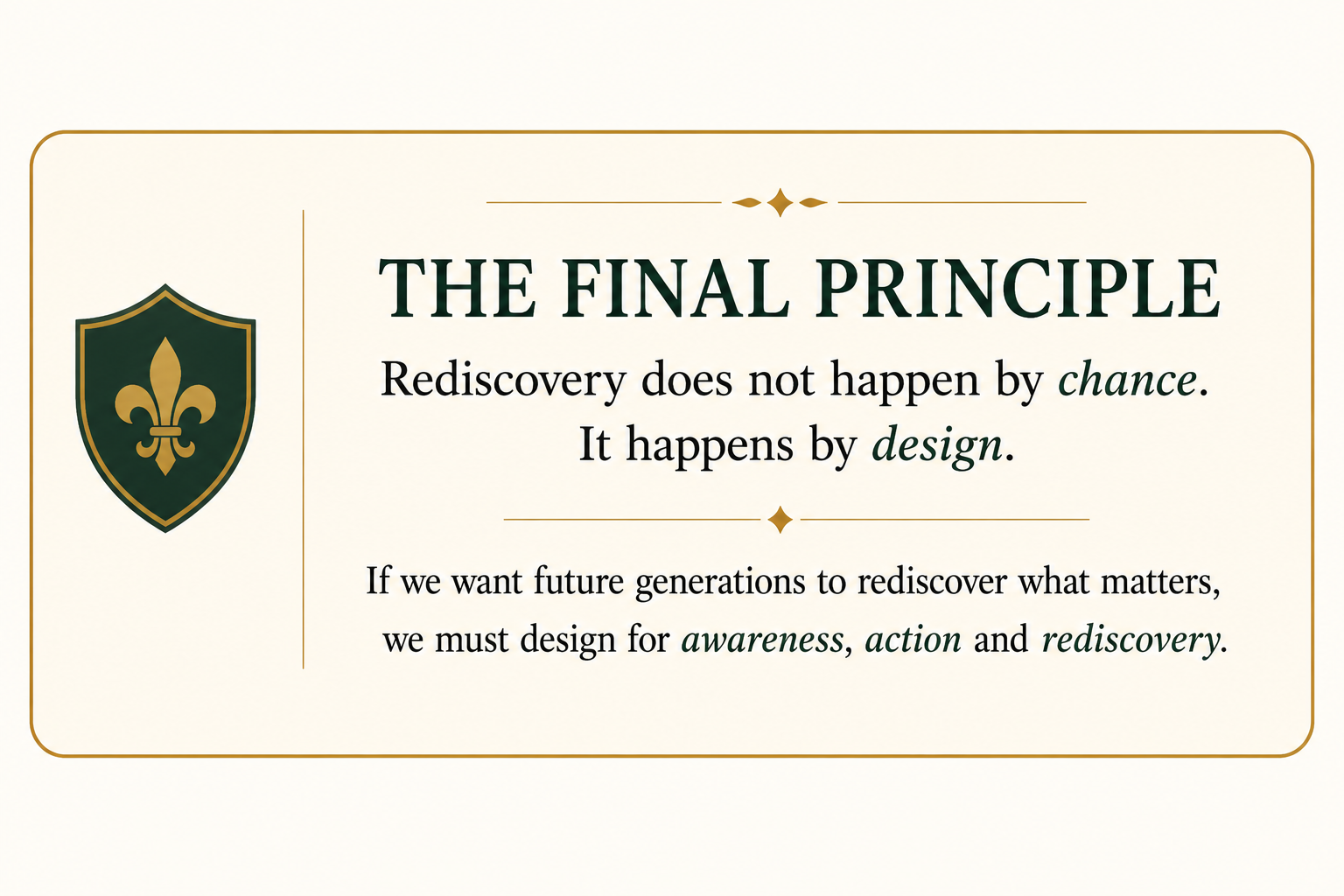 Ultimately, preservation is a passive act of storage, but discovery is an active relationship across time