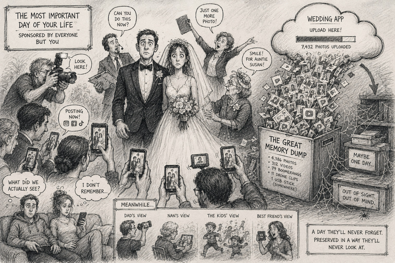 A wedding overwhelmed by cameras, uploads and forgotten digital memories
